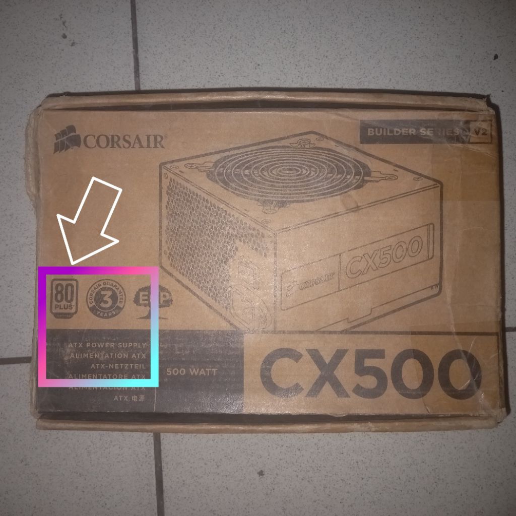 Corsair CX 500 builder series V2 (Bekas)
