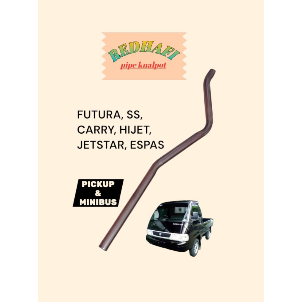 pipa knalpot bagian belakang untuk mobil FUTURA, SS, CARRY, HIJET, JETSTAR, ESPAS