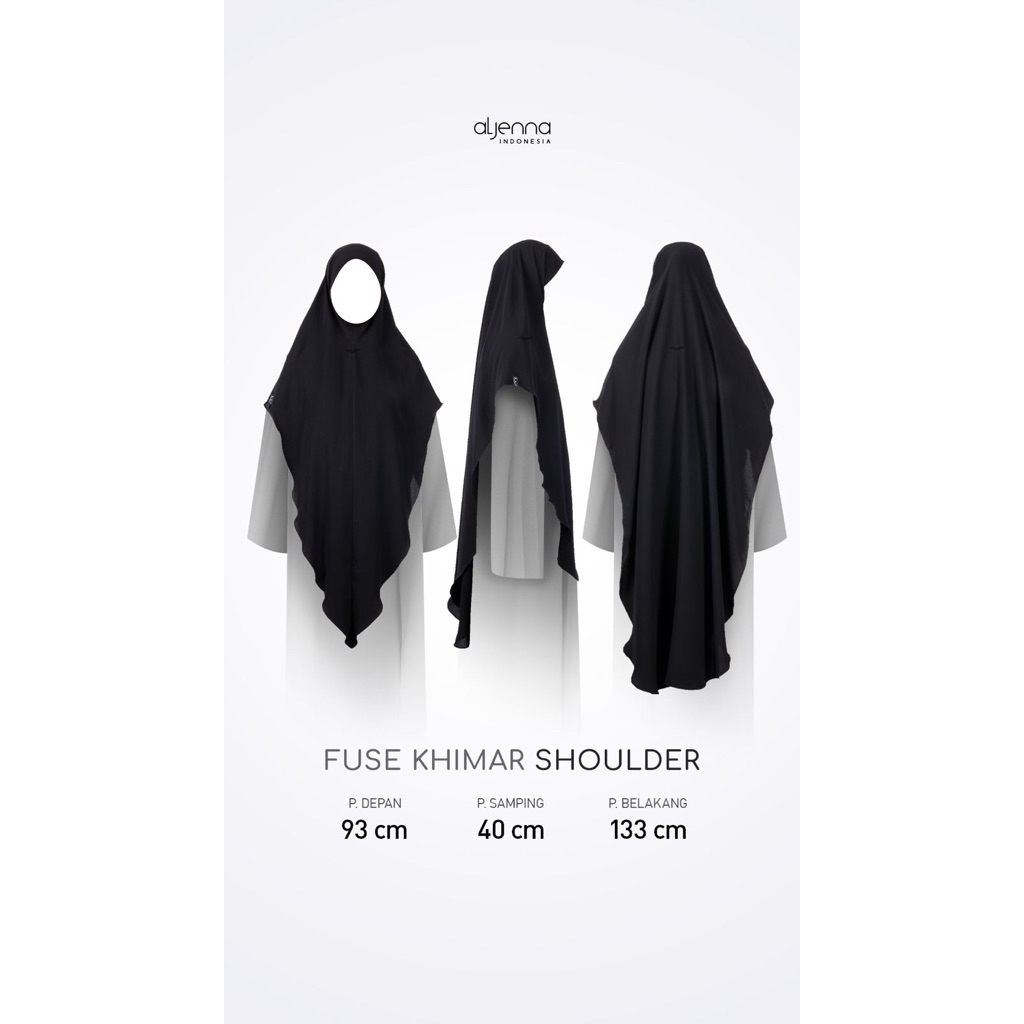 FUSE KHIMAR ALJENNA ID BATCH MEI 2026- FUSE SHOULDER JETBLACK PREMIUM - FUSE MINI HALFSIDE JETBLACK 