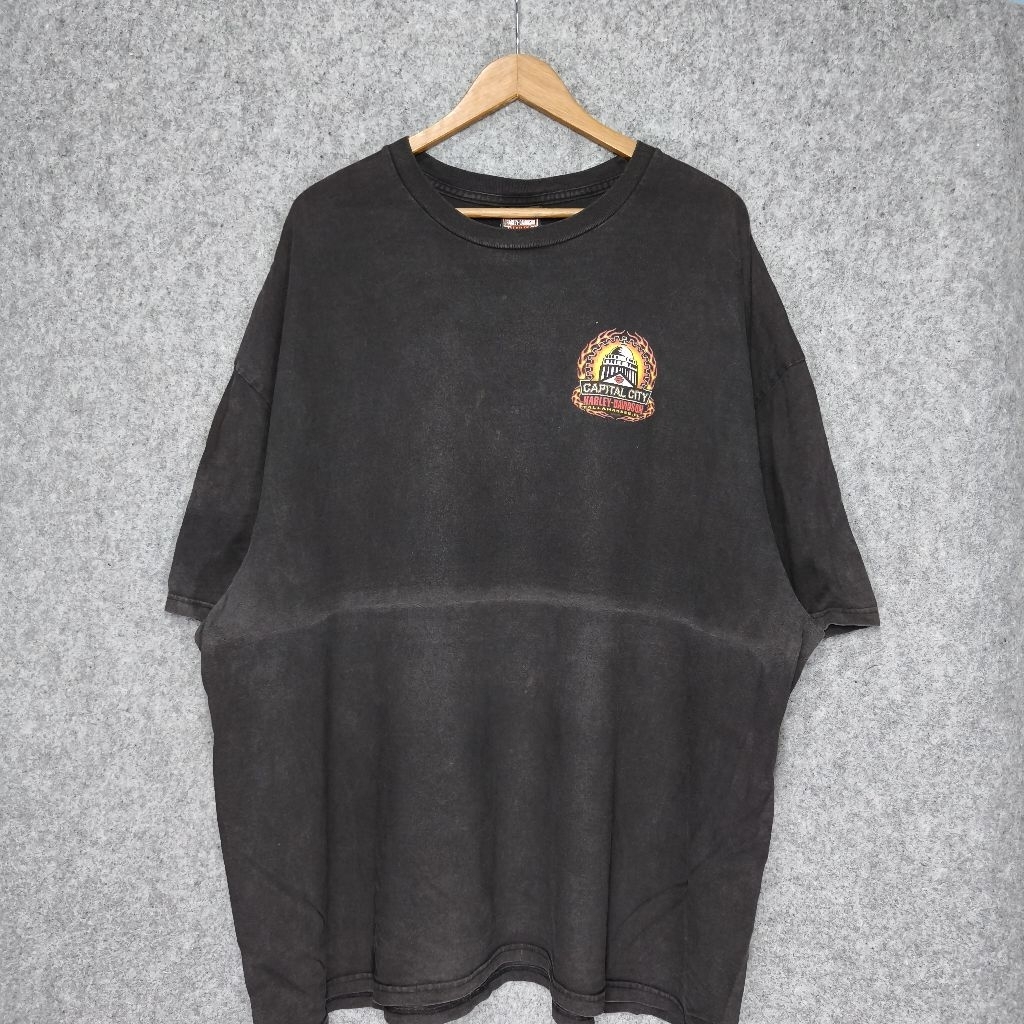 Vintage Harley-Davidson Capital City Tee 4XL | Big Logo Flame Graphic