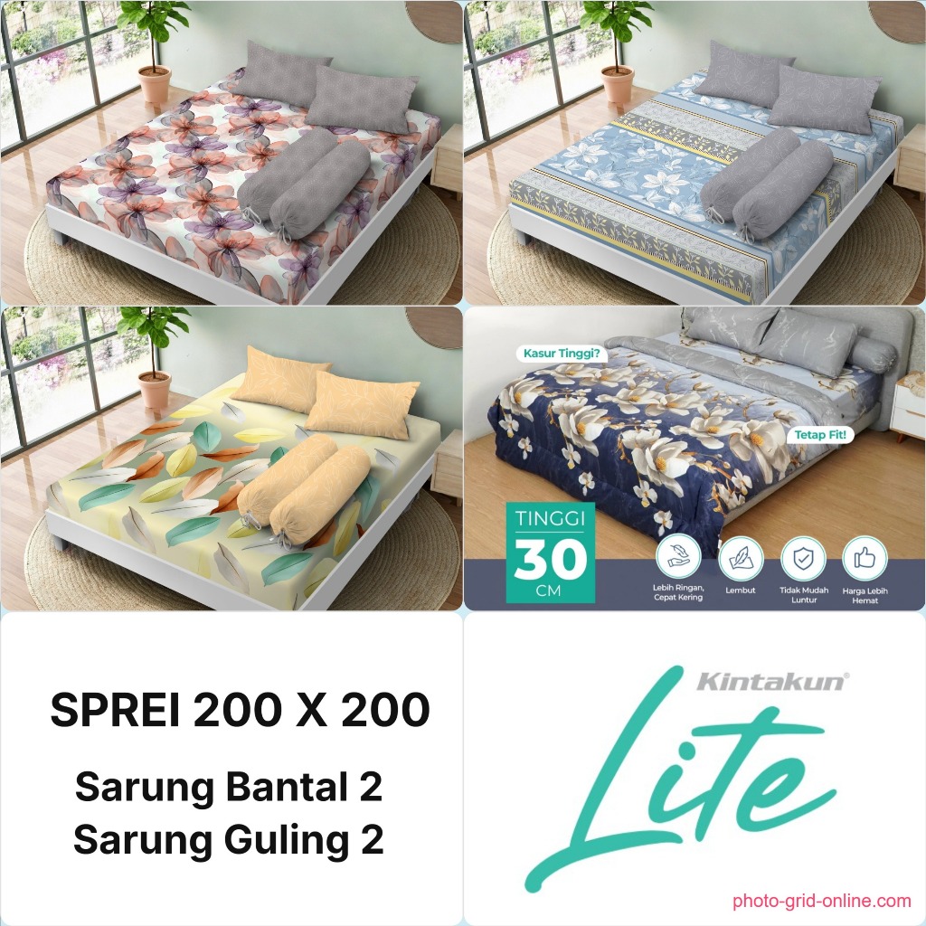 Sprei T30 CM Sprei Kintakun LITE Uk. 200 x 200