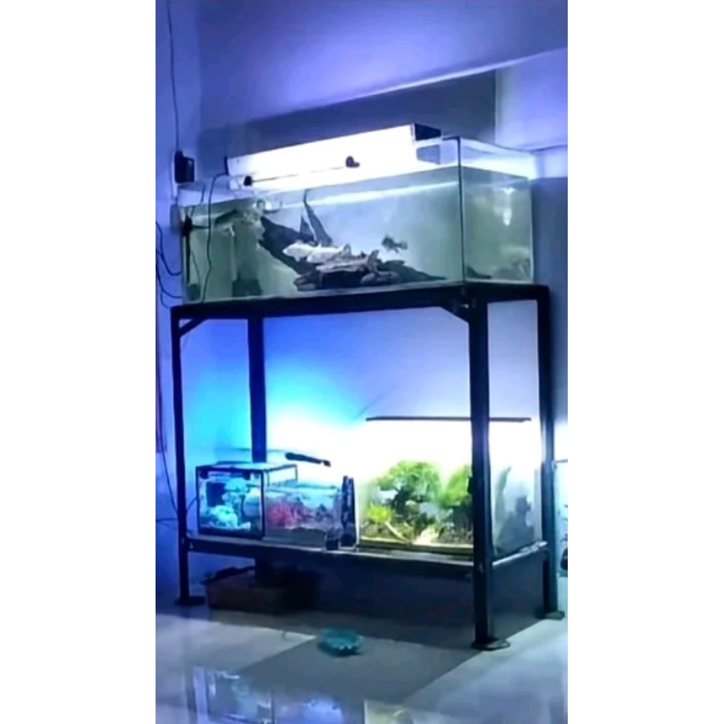 rak aquarium rak susun rak serbaguna rak 2susun ukuran T60cm L30cm P60cm