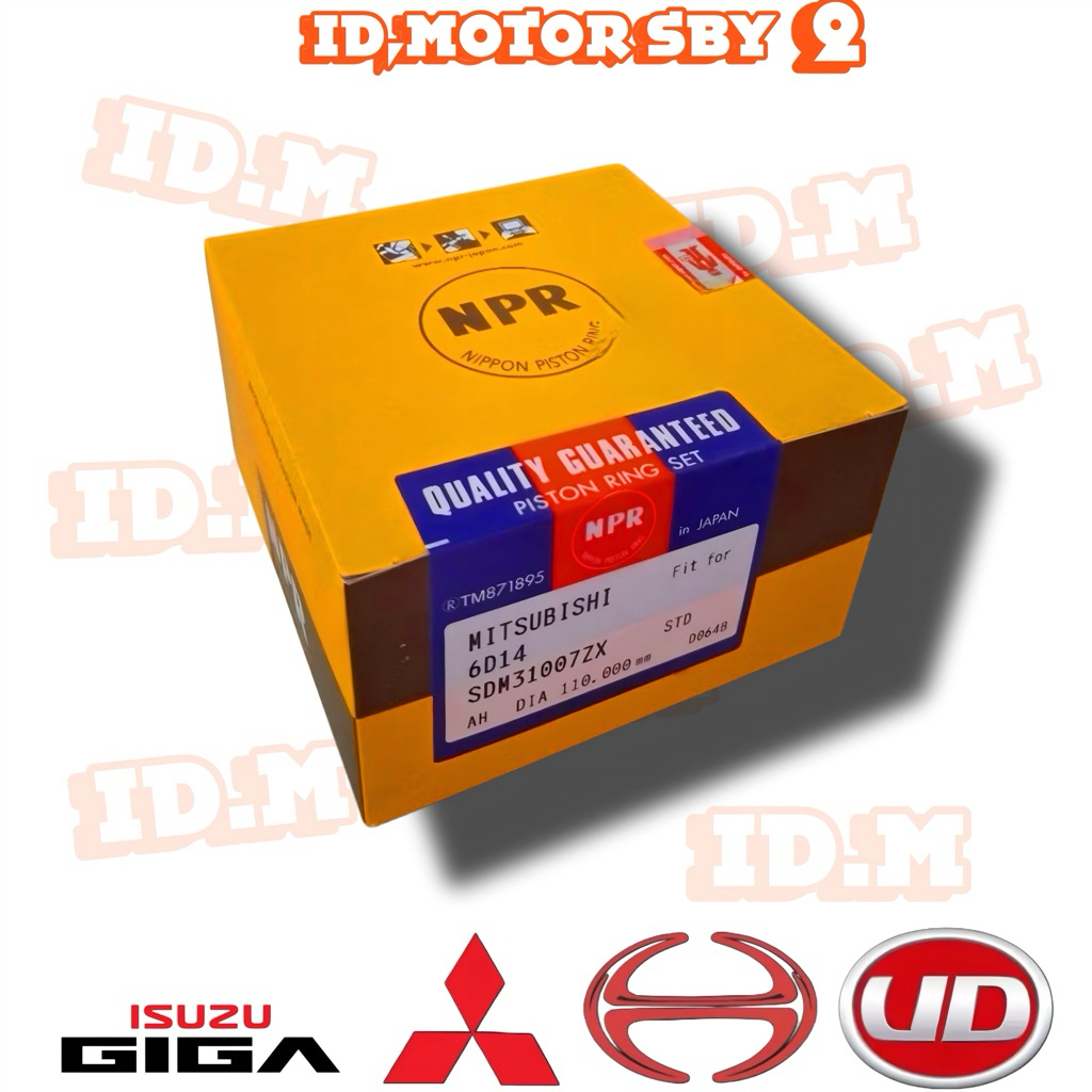 Ring Piston Per Seker MITSUBISHI 6D14 SDM31007ZX 110mm 110 mm NPR Japan Jepang Original