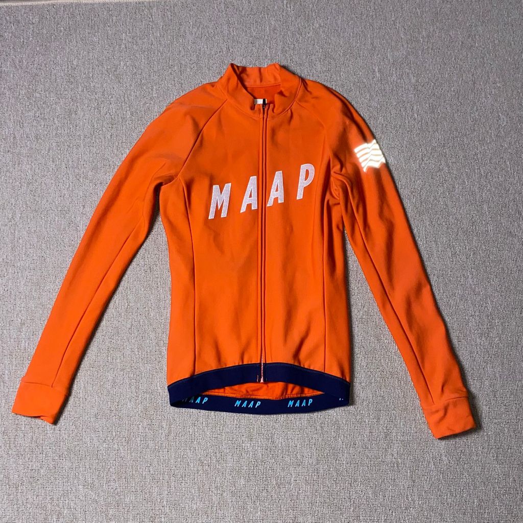 Jersey Sepeda MAAP Original Orange Lengan Panjang Road Bike