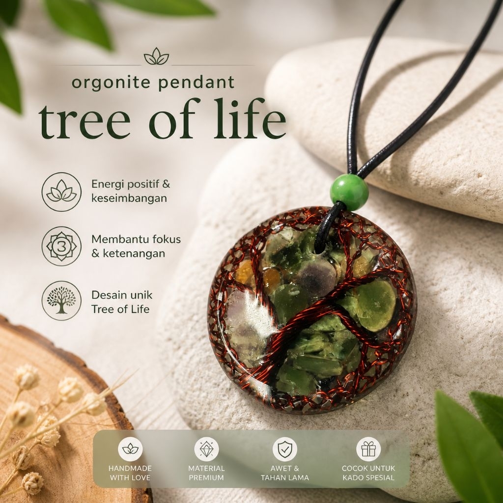 kalung kesehatan orgonite pohon kehidupan