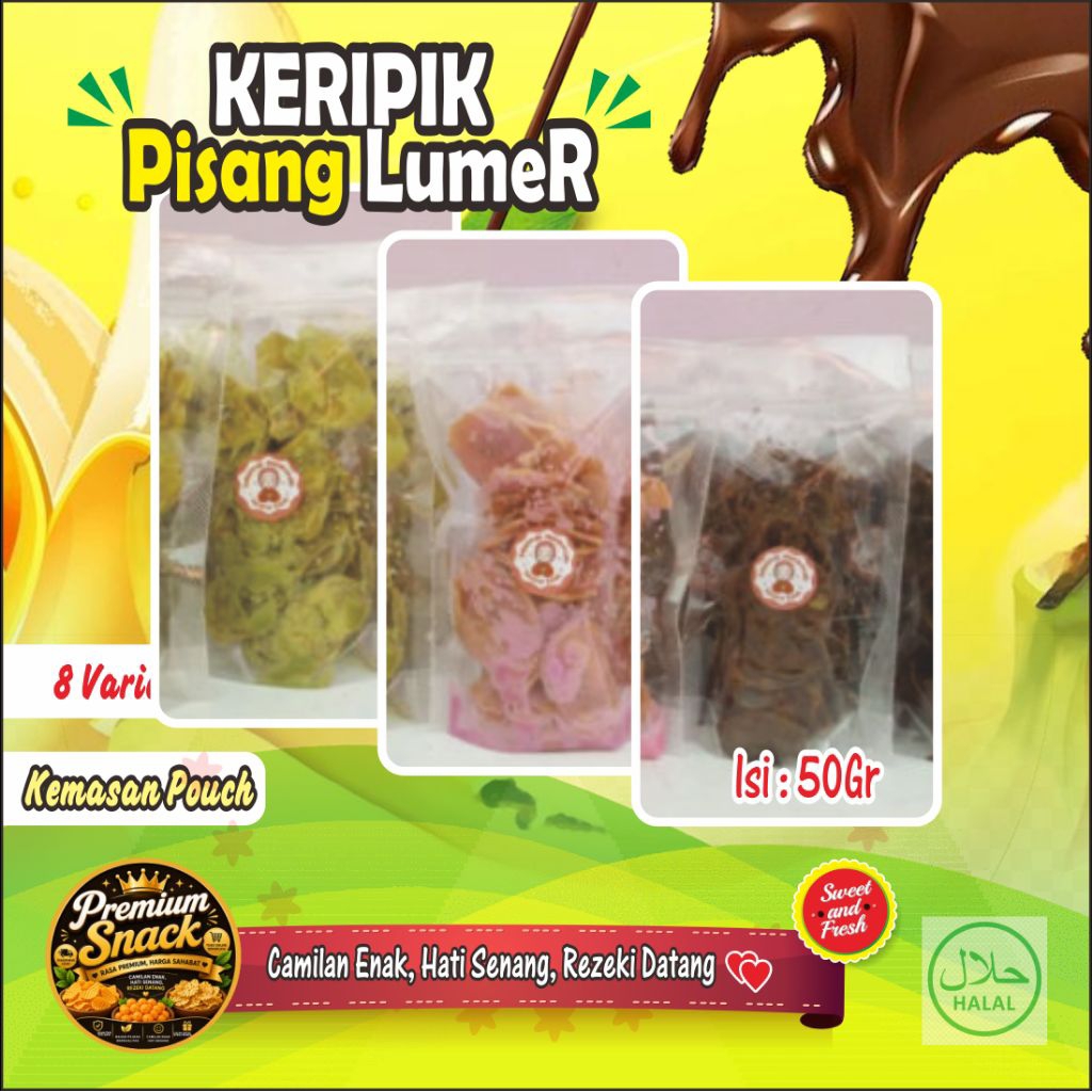 Keripik Pisang Lumer Kemasan Pouch 50gr