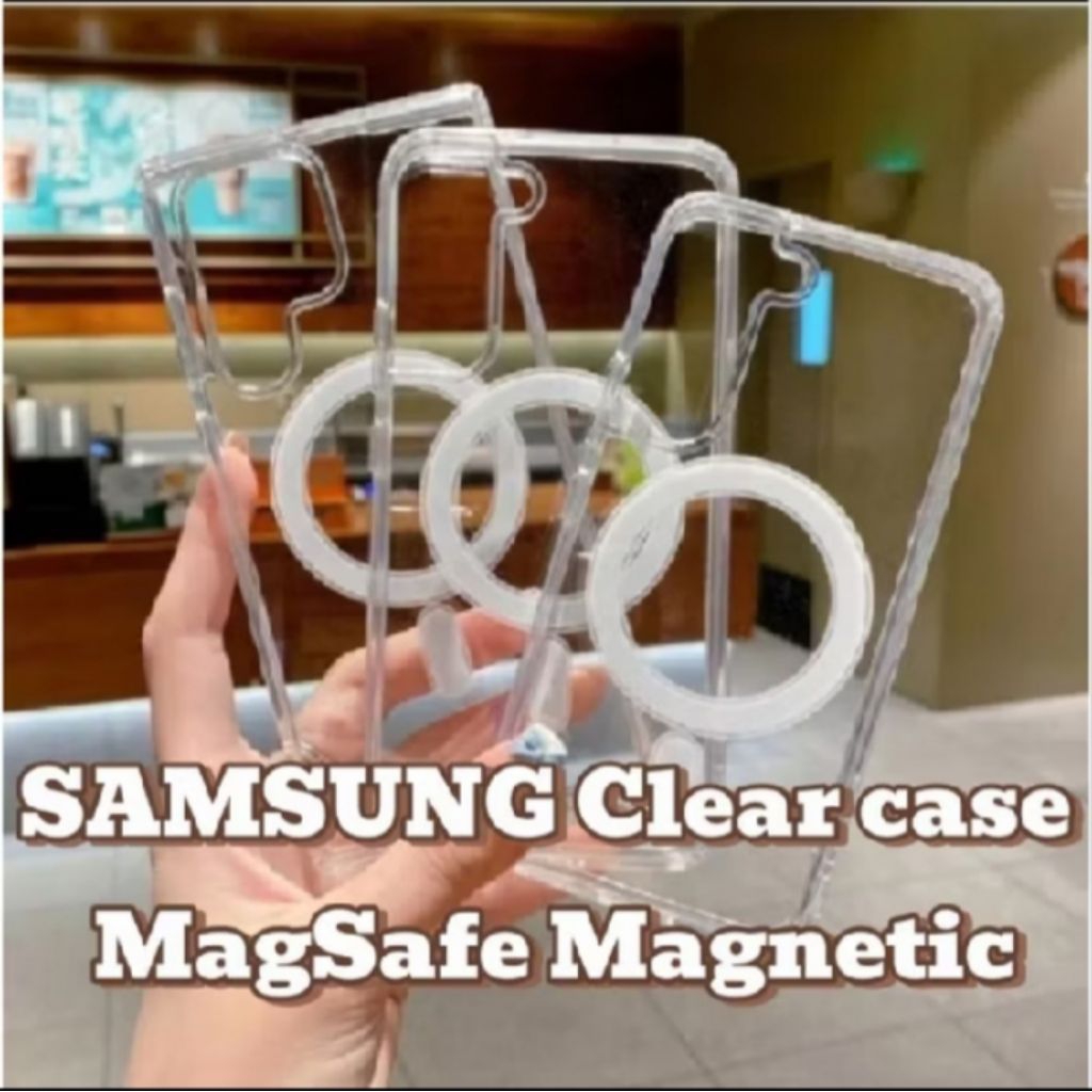 [ +PACKING BOX]CASE SAMSUNG A23/A13 MAGSAFE MAGNETIC CLEAR TRANSPARRANSOFT CASE PREMIUM MEWAH DAN EL