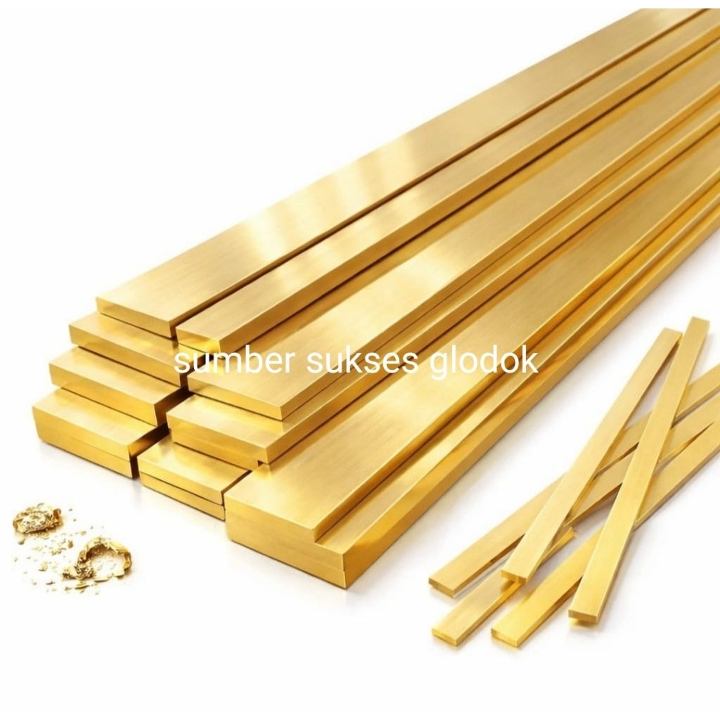 plat strip Kuningan tebal 5mm 4cm x 50cm plat strip Kuningan