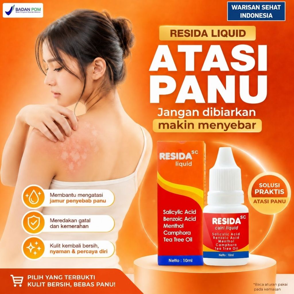 Obat Panu Cair Resida Paling Ampuh Atasi Gatal Akibat Jamur Panu Kadas Kurap Untuk Anak dan Dewasa O