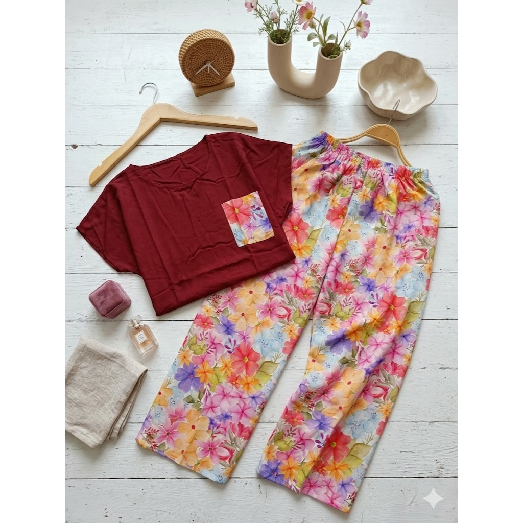 Baju Wanita | Babydoll Jumbo PDPJ - Setelan Panjang Rayon Viscose LD 120