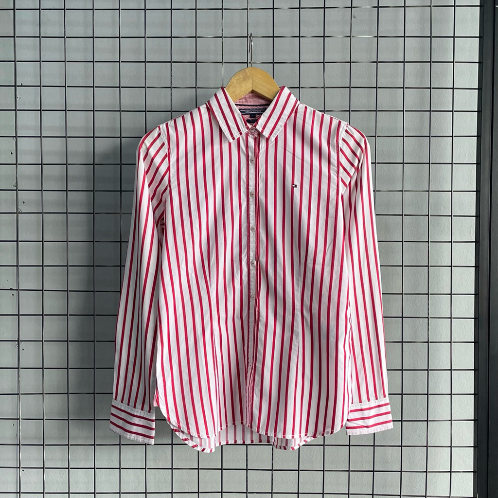 Tommy Hilfiger Women Stripe Shirt / Kemeja Wanita Salur Tommy Hilfiger