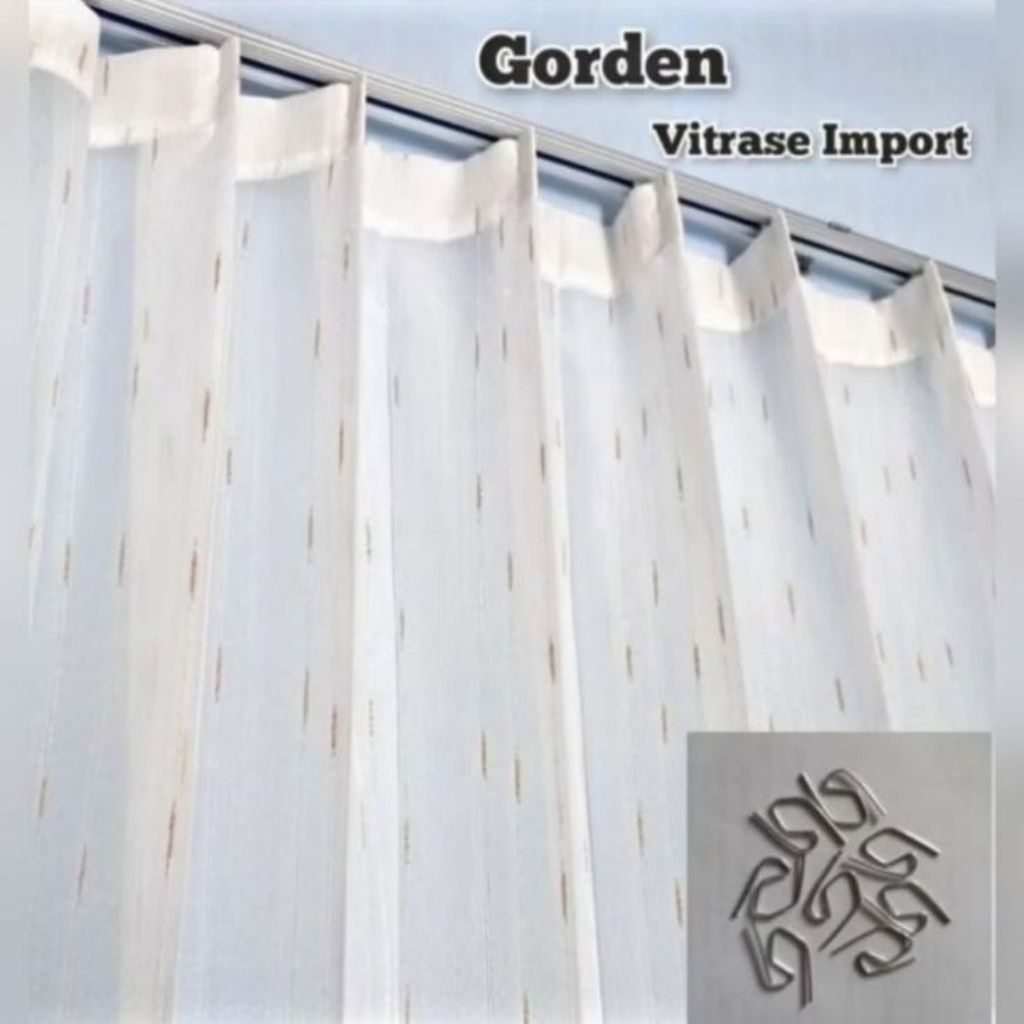 Vitrase Gorden Tirai Siang Daleman Gorden Puring Tebal Model Serat