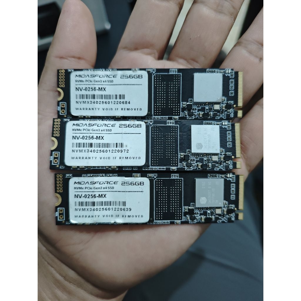 SSD NVMe 256GB gen3 sentinel 99/100 pot 40-60an hari