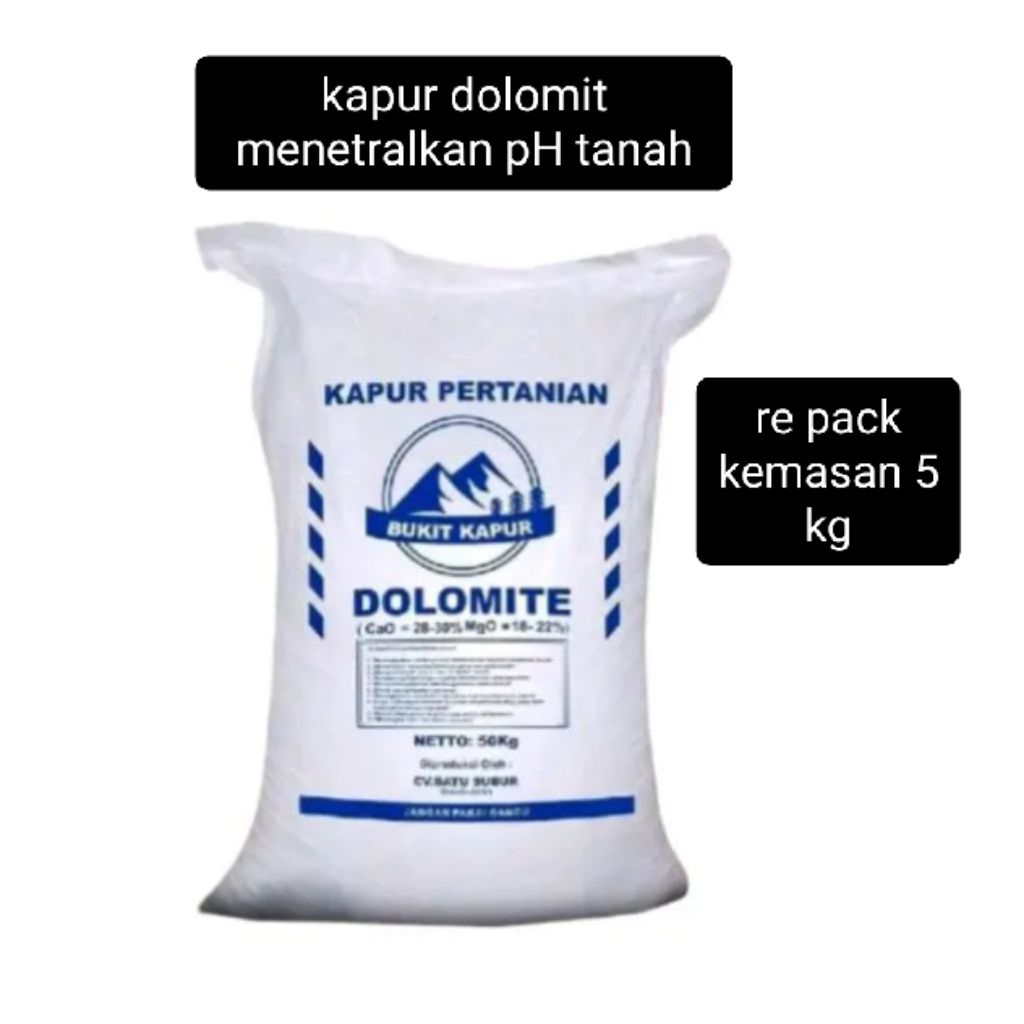 pupuk kapur dolomit pertanian 5 kg repack