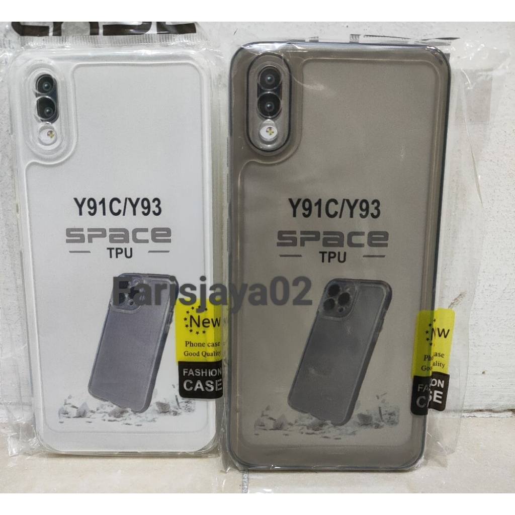 Silikon Case Vivo Y91C Softcase Casing Clear Bening Terasparan Clear Black