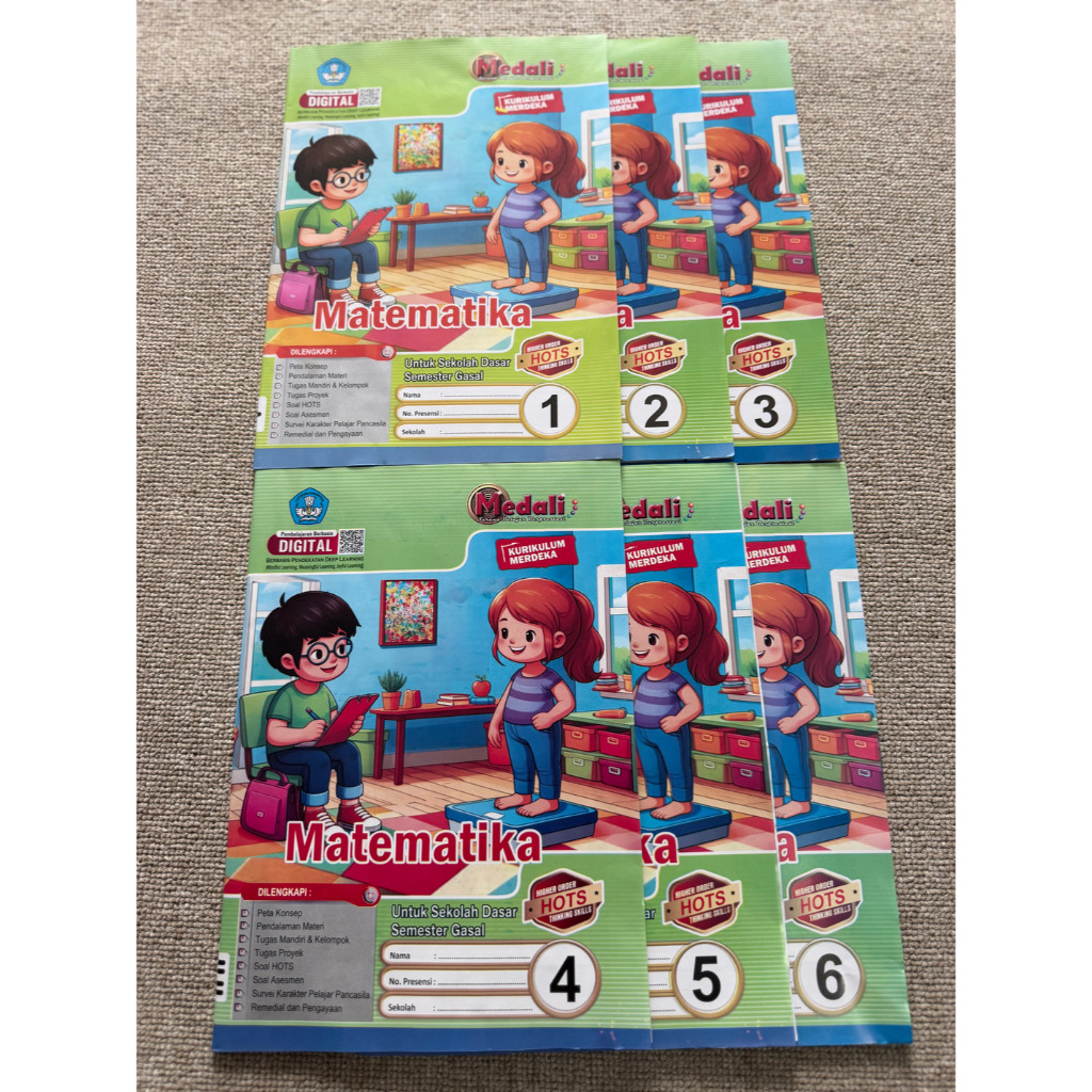 Buku LKS Matematika SD/MI Kelas 1-6 Semester Ganjil Kurikulum Merdeka
