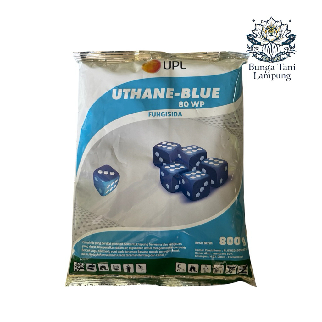 Fungisida UTHANE BLUE 80 WP 800 Gram - Mancozeb Warna Biru