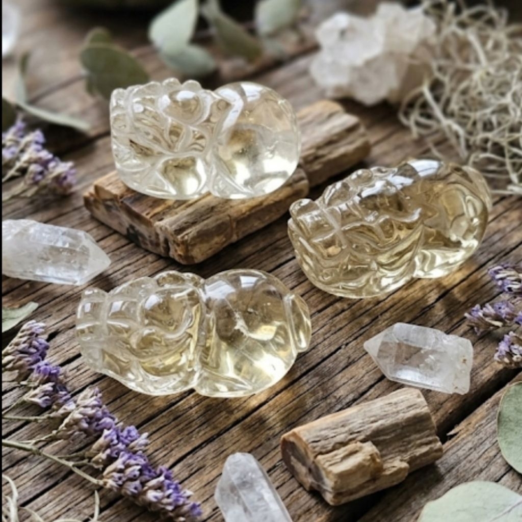 Pixiu Citrine Carving Premium Quality Clear Citrine Brazil