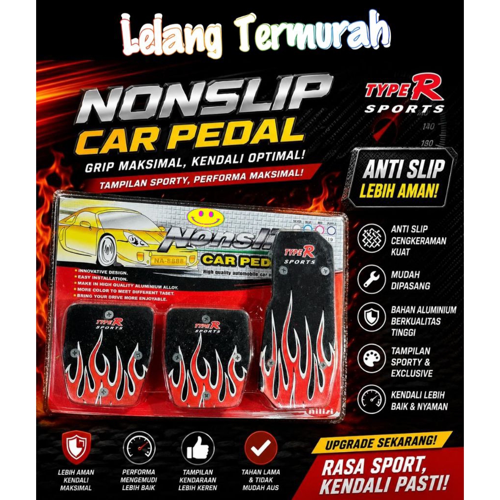 Lelang set pedal mobil manual Type R Sports