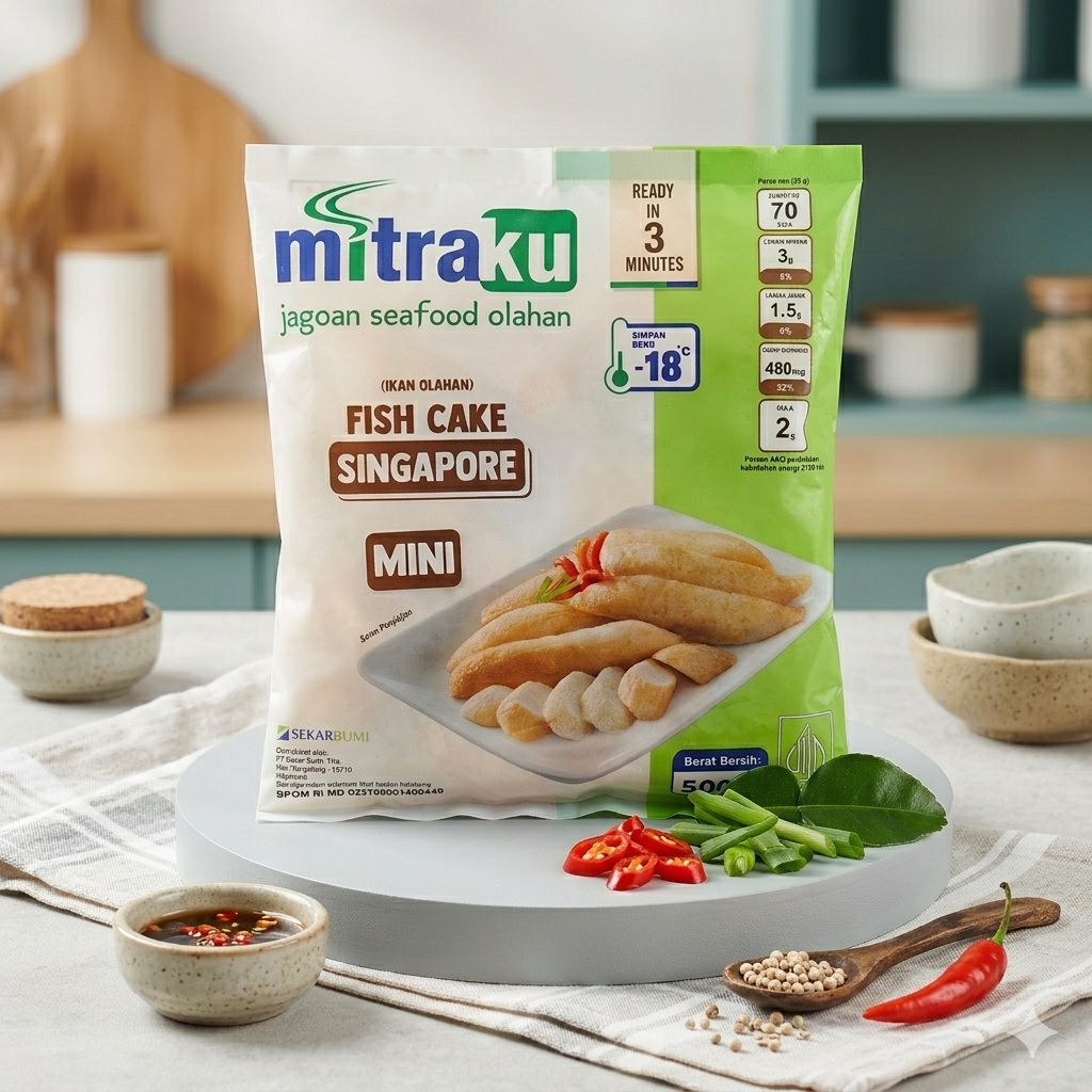 Mitraku Otak Singapore Mini 500gr - Rasa Seafood, Instan, Higienis