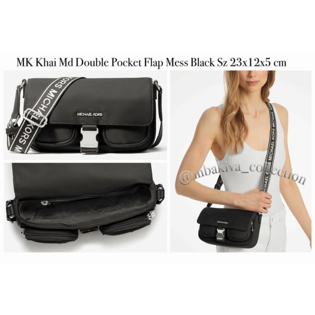 MK Khai Md Double Pocket Flap Mess Black