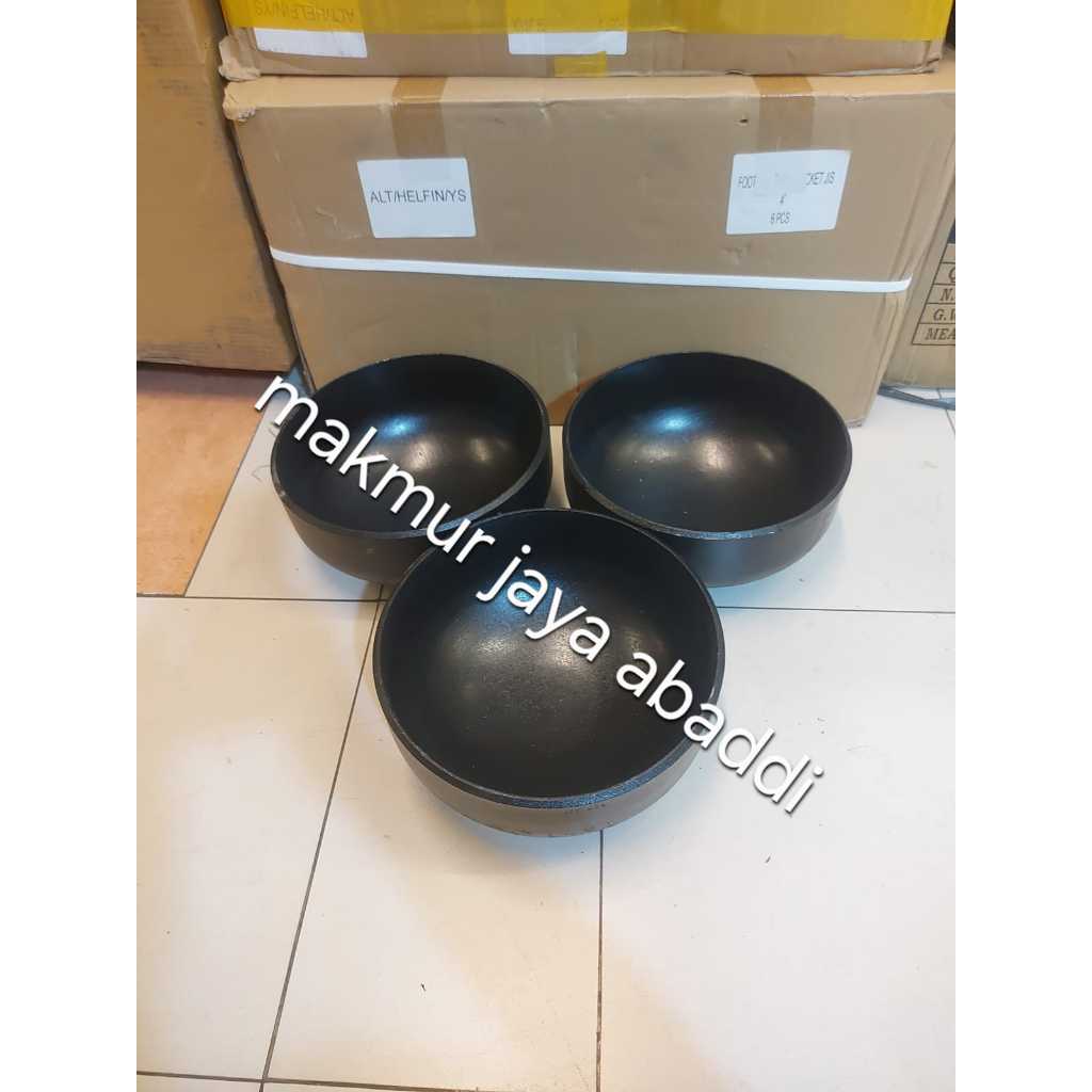 Cap carbon steel / dop las besi 10'' inch sgp