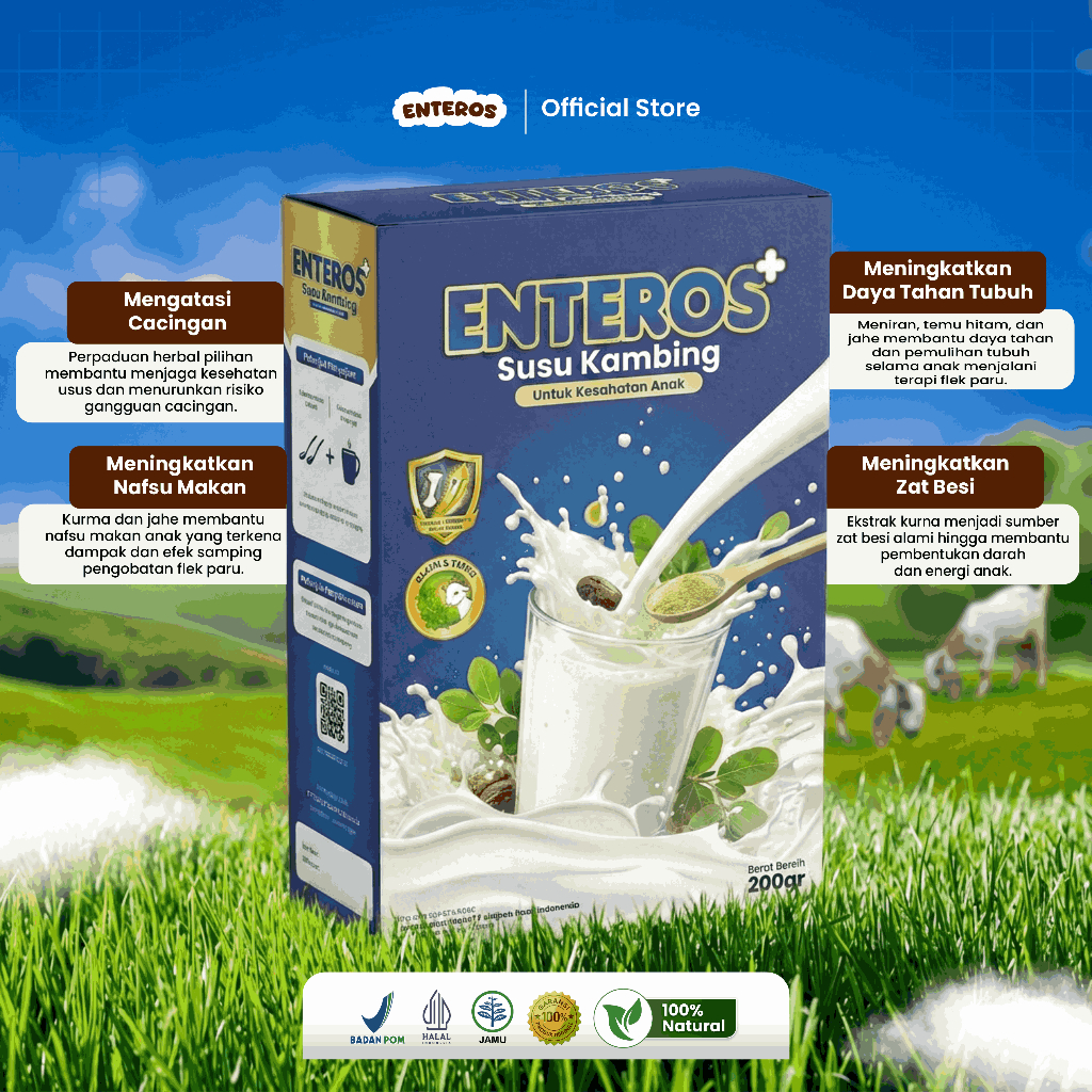 ENTEROS Susu Etawa - Nutrisi Kesehatan Paru & Pernapasan Anak