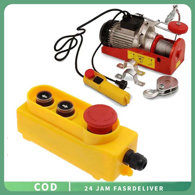 220v Remote Crane Hoist Miniatur Remote Hoist Mengangkat Remot Katrol Universal