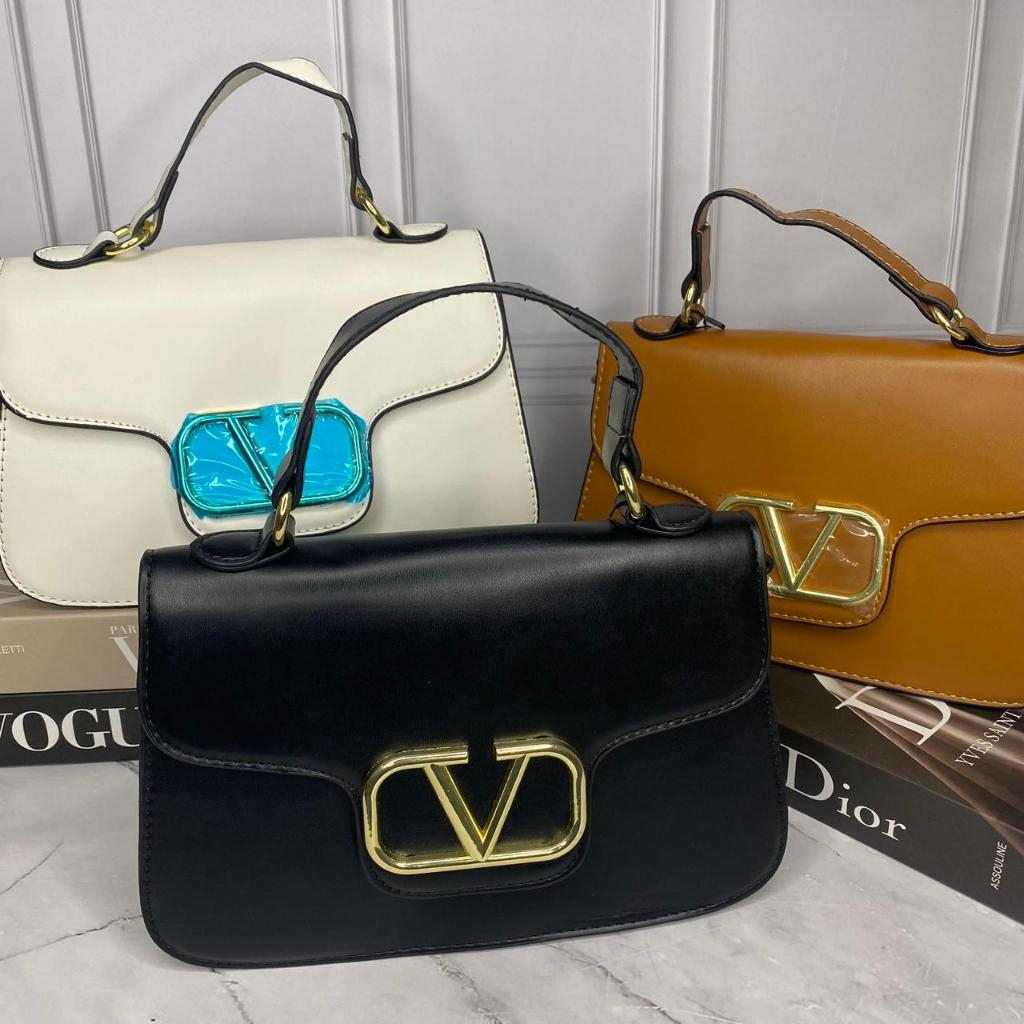Loco Metal Logo Handbag for Women's Brand Single Shoulder Crossbody Bag VLTN preloved