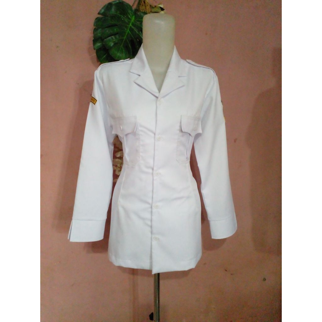 seragam wanita pdh putih sergio premium