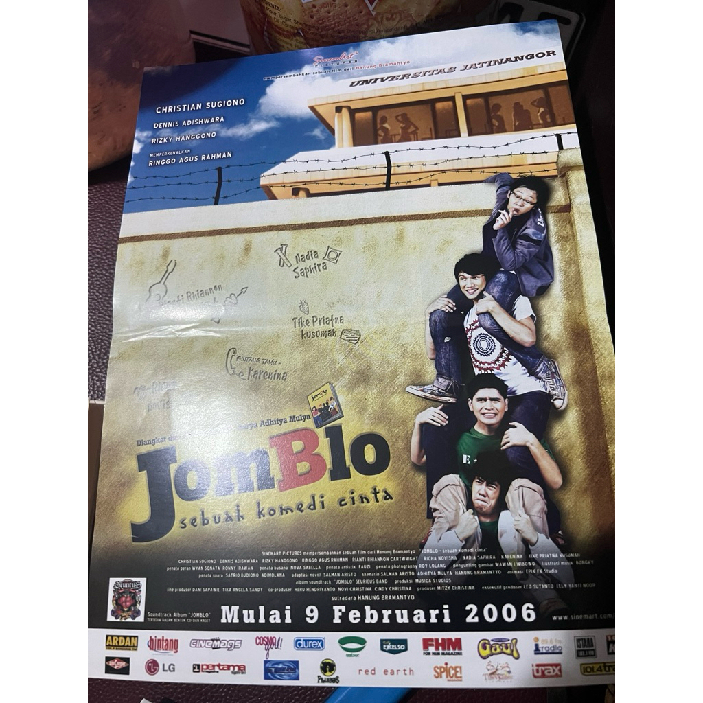 ORIGINAL POSTER FILM JOMBLO HANUNG BRAMANTYO CHRISTIAN SUGIONO