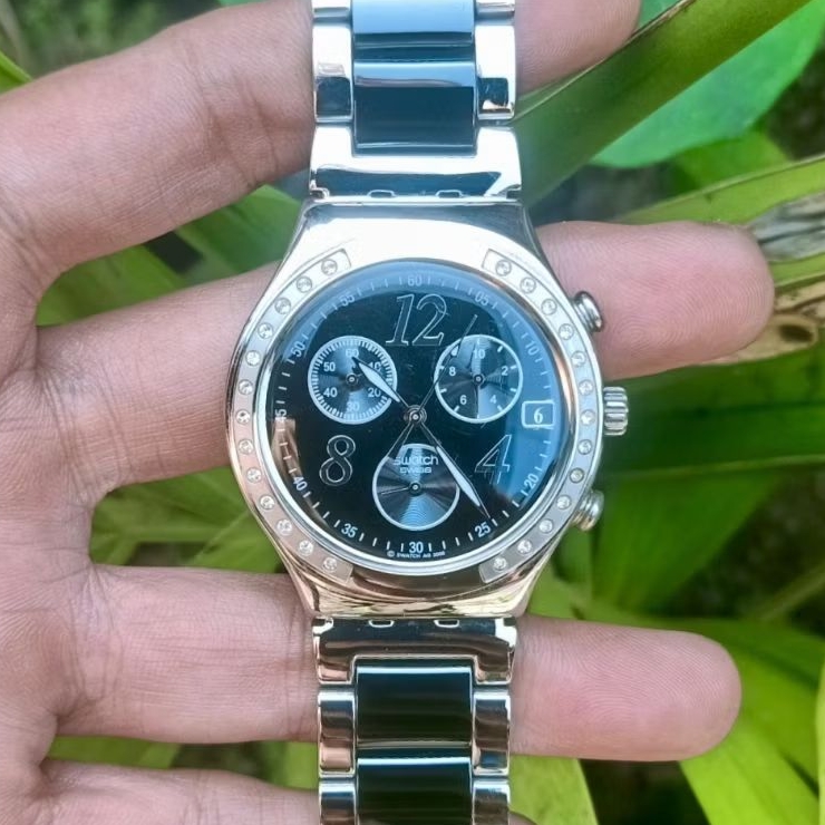 Jam Tangan Swatch Chronograph Original