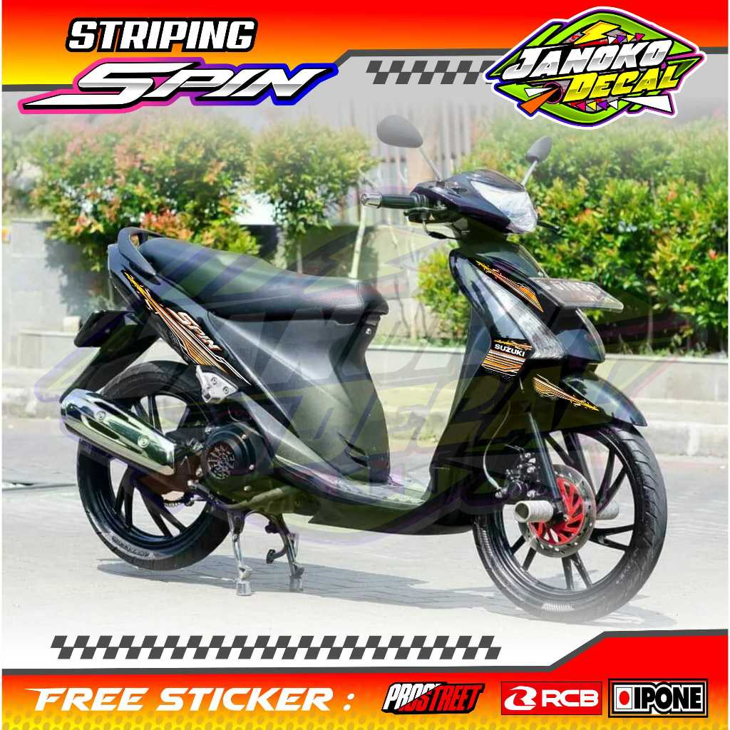 STRIPING VARIASI SUZUKI SPIN 125 / STICKER LIST VARIASI MOTOR SPIN 125