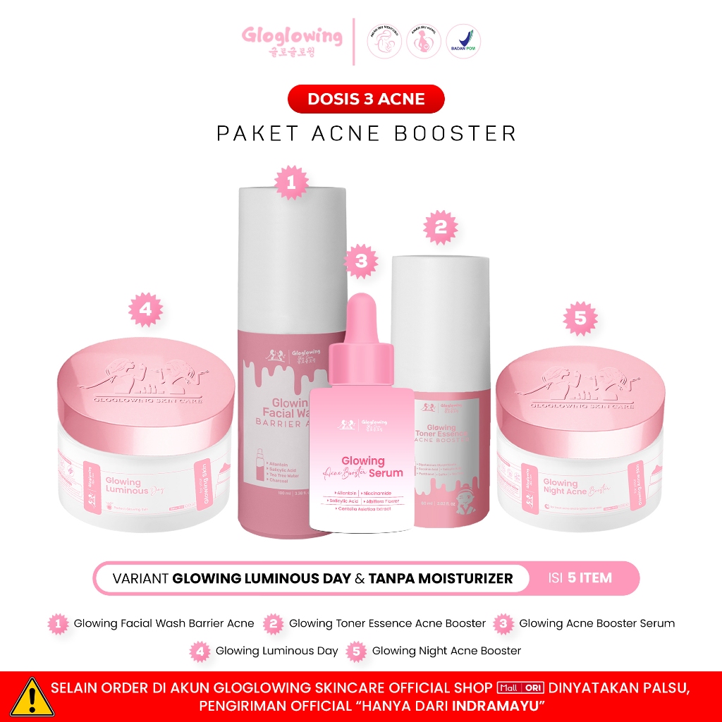 DOSIS 3 ACNE - Paket Acne Booster - Gloglowing Skin Care