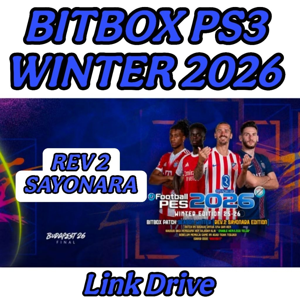 New Link Game PS3 - PES 2026 BITBOX PATCH WINTER PS3 Update 2026 - ready game ps2 ps3 ps4 cfw hfw he