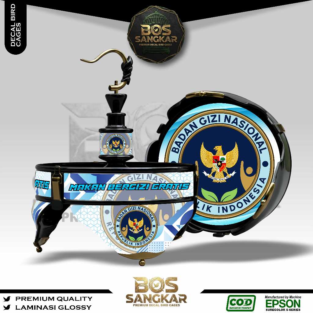 STIKER DECAL SANGKAR BURUNG BUNDAR LINGKARAN LOVE BIRD HELOPET BATMAN CUSTOM MBG BS72