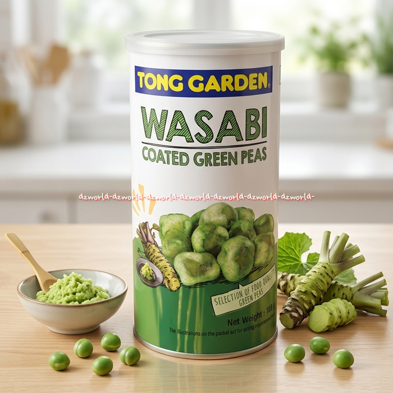 Tong Garden 160gr Wasabi Coated Green Peas Flavour Coated Peanuts Selection Kemasan Kaleng Tonggarde