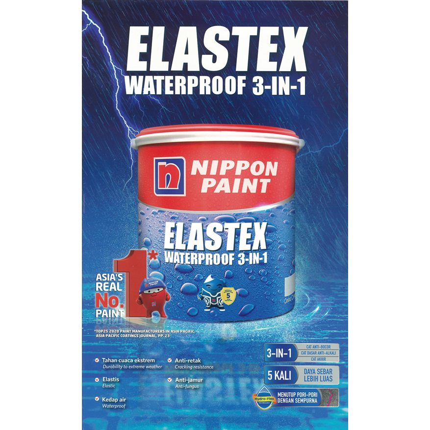 Cat Tembok Anti Bocor Nippon Elastex 4 kg