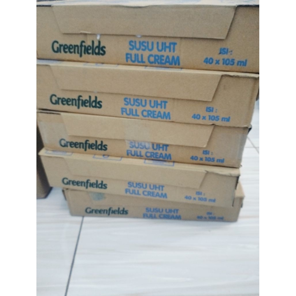 susu uht greenfields 1 karton full cream