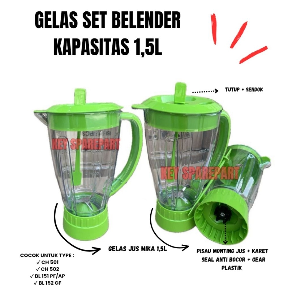 GELAS BLENDER MIYAKO BL 151 PF/AP 1 SET 1500ML