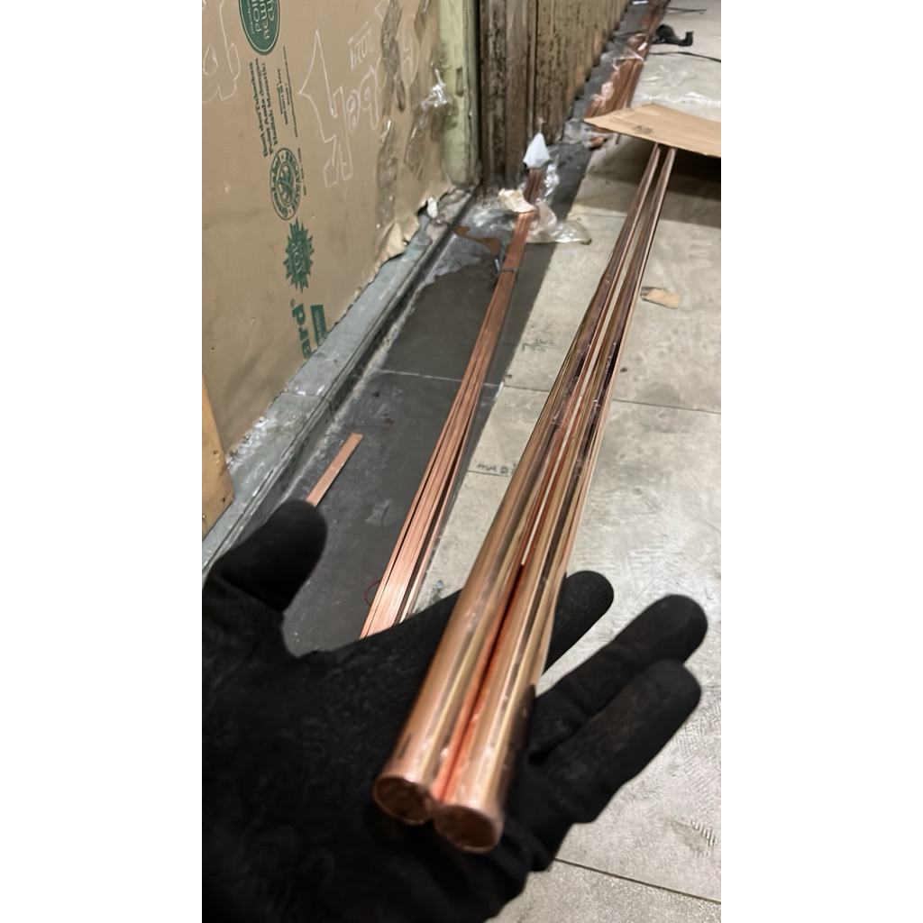 as tembaga 12mm x 50cm - stik rod as tembaga grounding diameter 12mm