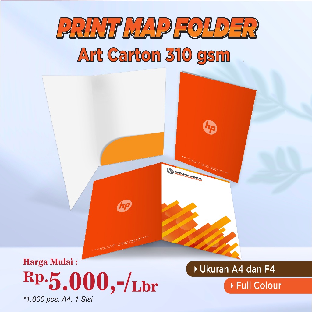 Cetak Map Folder, Map Kantor, Map Sekolah Custom Design | Art Carton 310gr