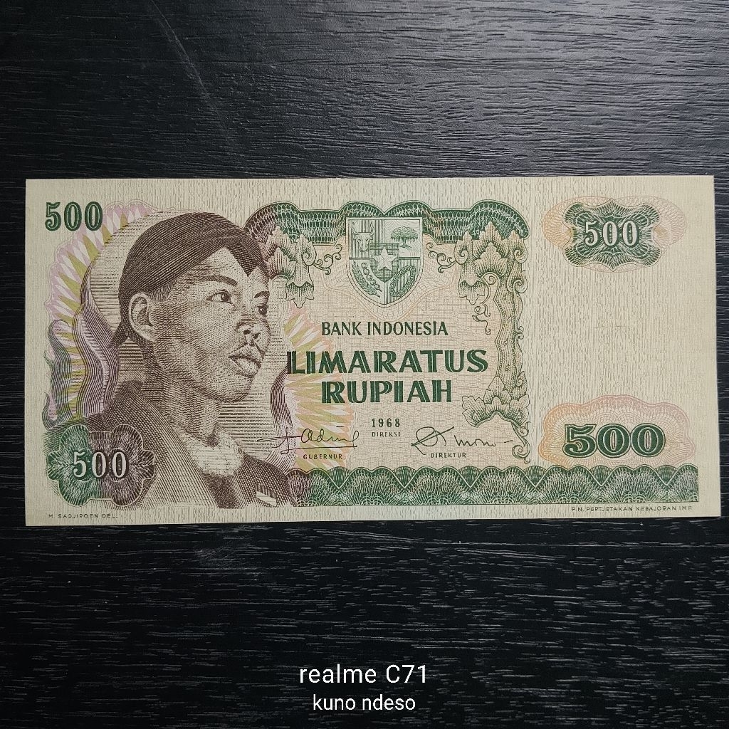 Uang Kuno 500 Rupiah 1968 Jenderal Soedirman - Kondisi XF / Sangat Baik