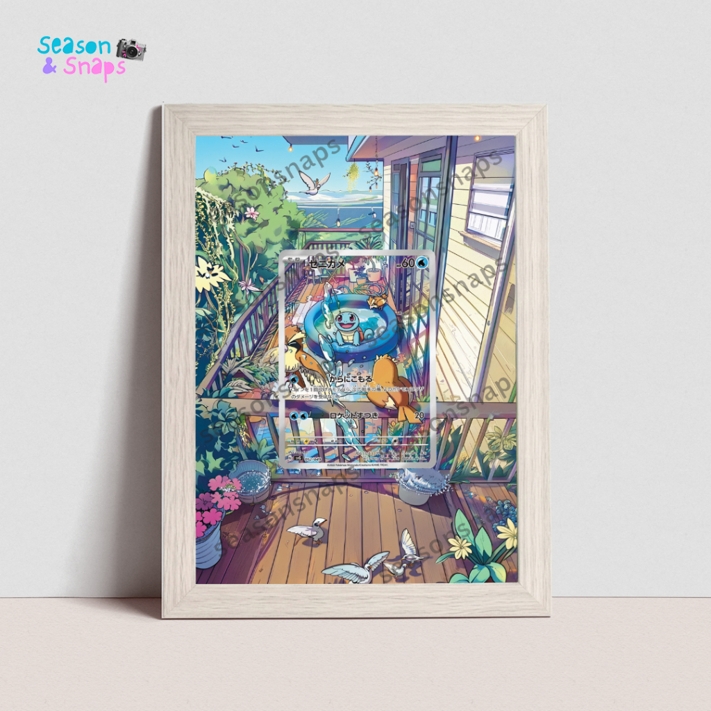 SEASONSNAPS Pokemon TCG Extended Art Frame - Squirtle AR (Promo)