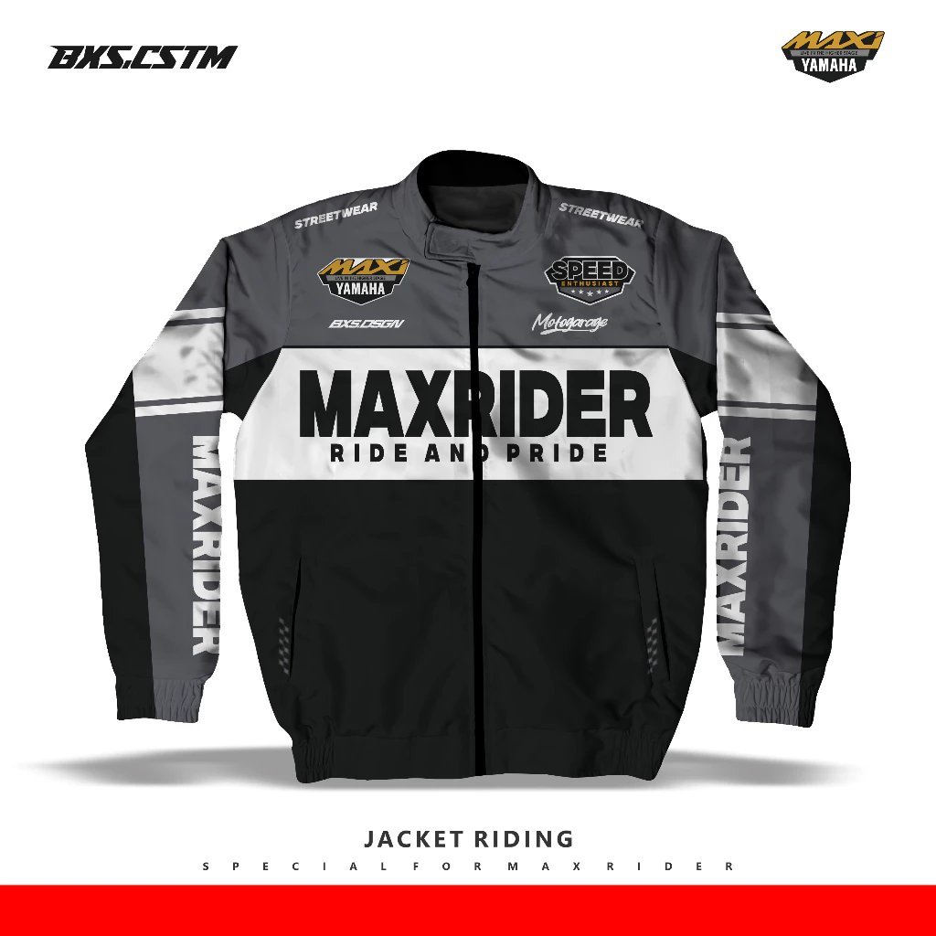 JAKET MOTOR YAMAHA NMAX XMAX TMAX ALL MAXI SERIES JACKET PARASUT TASLAN FULL PRINTING PREMIUM JAKET 