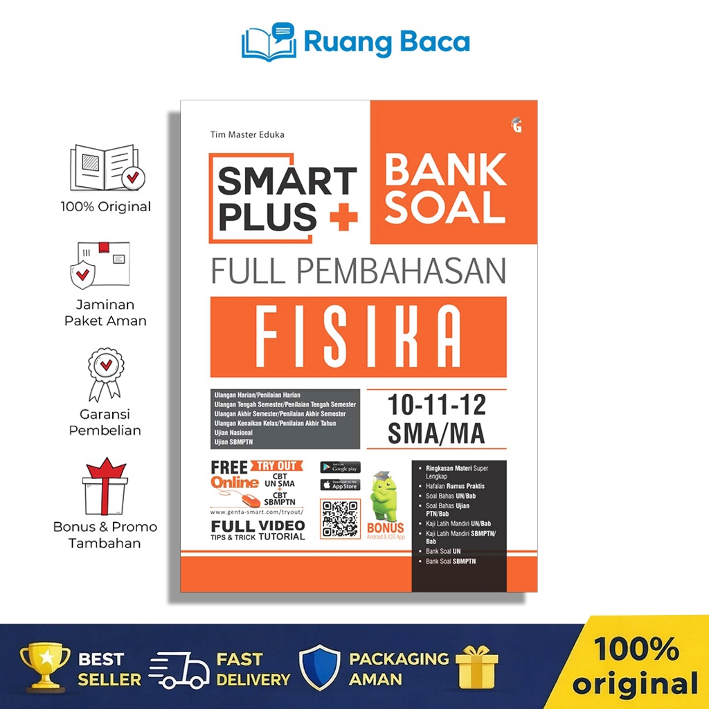 BUKU MATERI SOAL SMA SMART PLUS FISIKA SMA/MA BANK SOAL FULL PEMBAHASAN