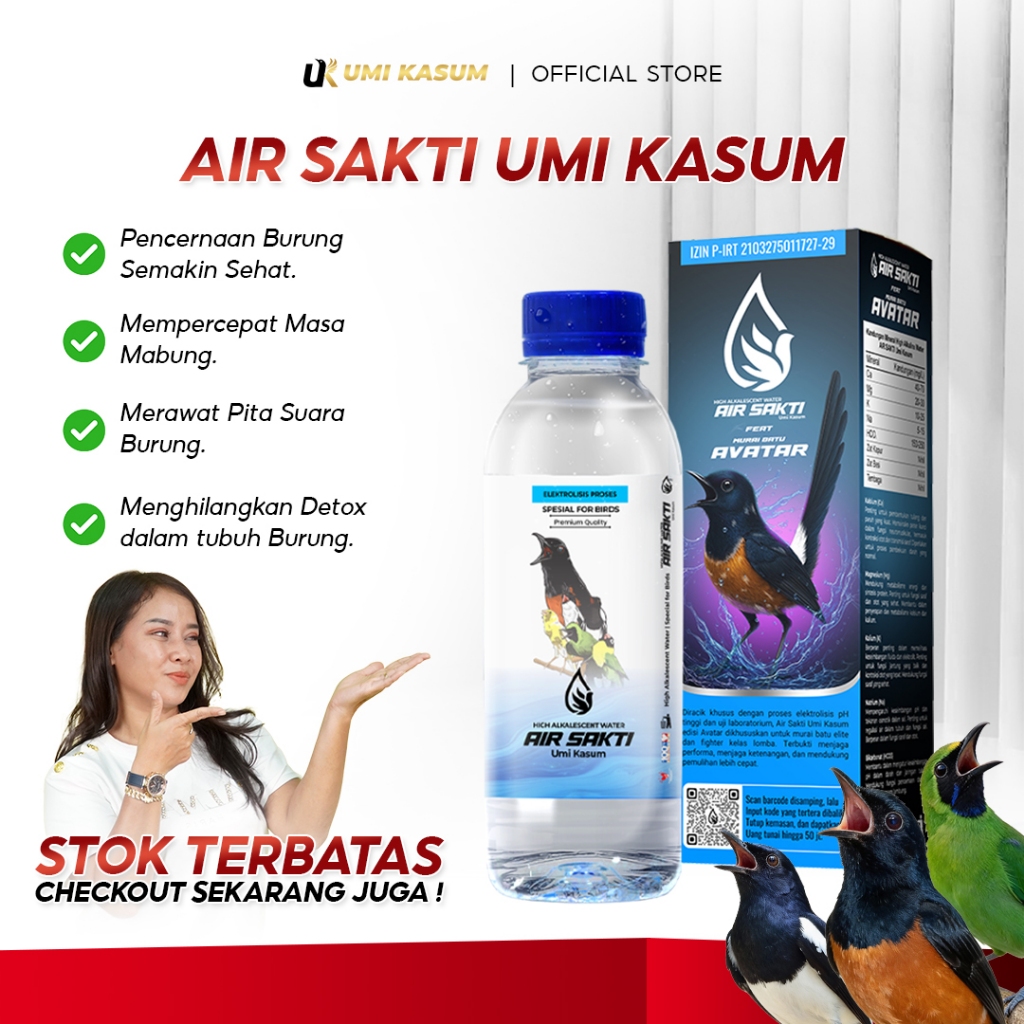 Air Sakti Umi Kasum Air Burung Murai Batu Ekor Panjang Trotol Jantan Gacor | Air Minum Burung Juara