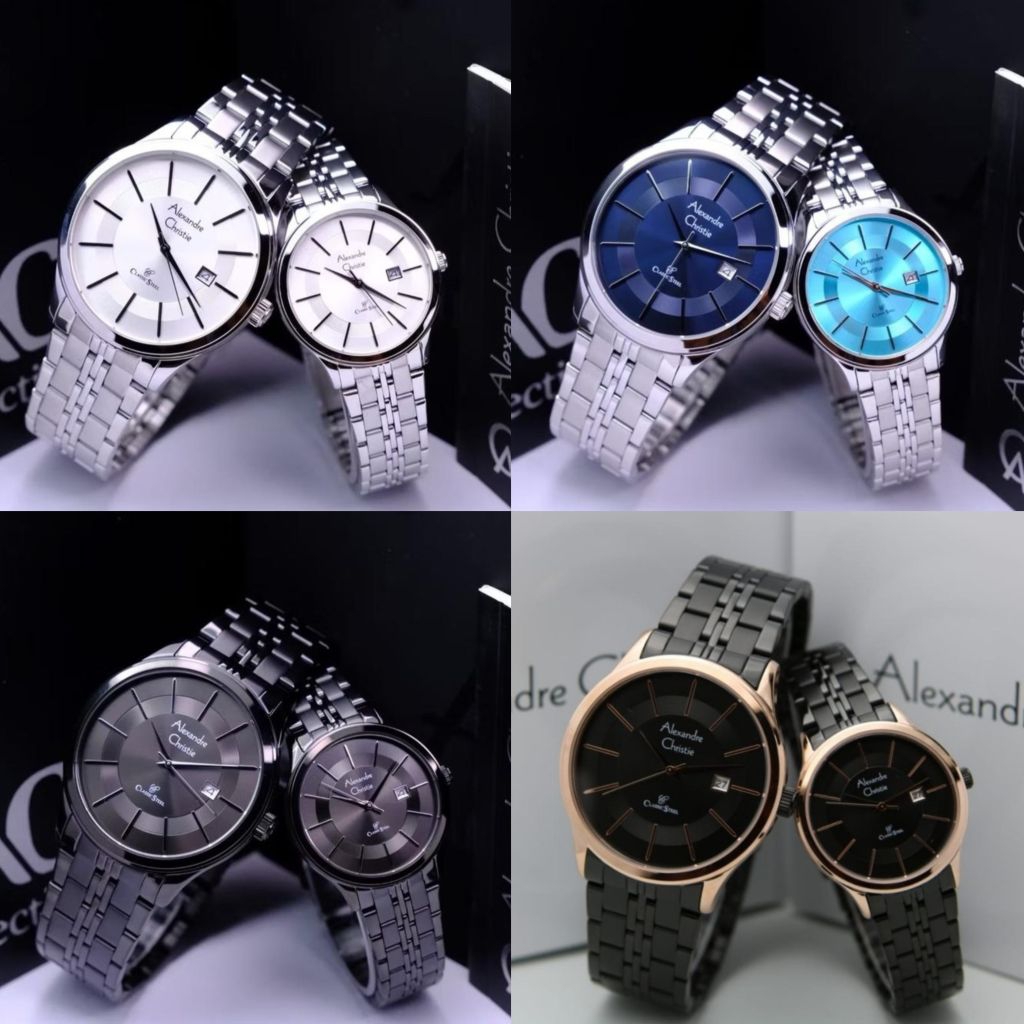 JAM TANGAN COUPLE ALEXANDRE CHRISTIE AC 8348 AC8348 ORIGINAL GARANSI RESMI 1TAHUN