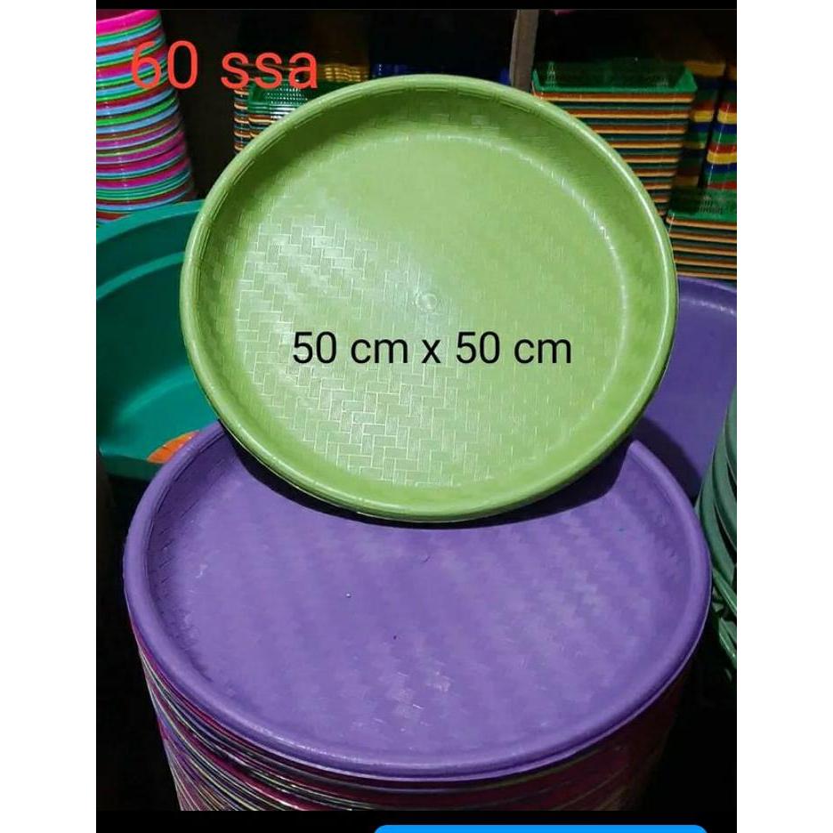 (Instant) Nampan Bulat / Tampah Plastik Bulat Uk Diameter 50 cm