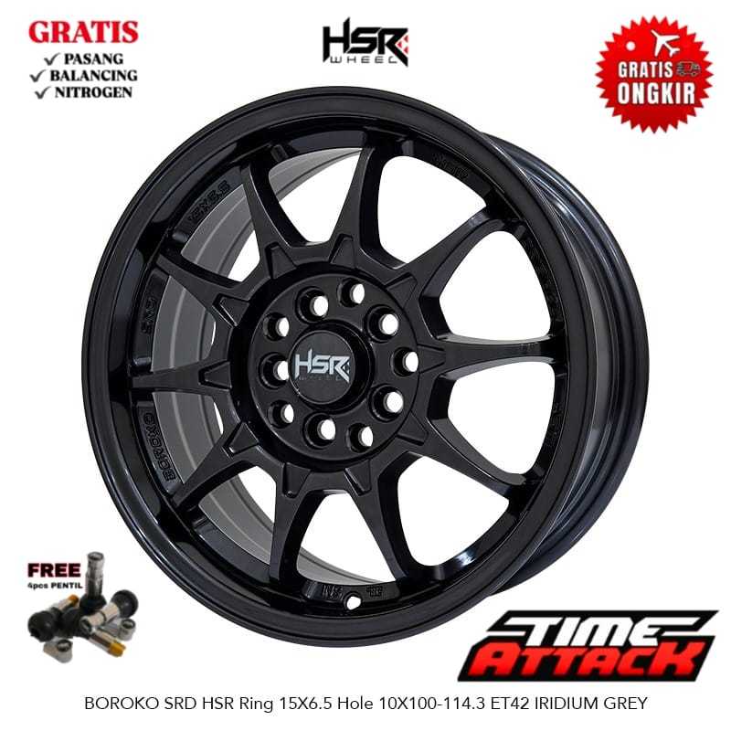 Velg Mobil Luxio Ring 15 HSR Boroko SRD Velg HSR R15 PCD 5X100 / 5X114,3